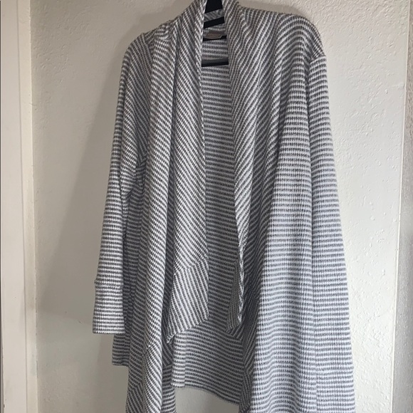 Chico's Sweaters - Chico’s  size 3 Striped Gray Women's Sweater